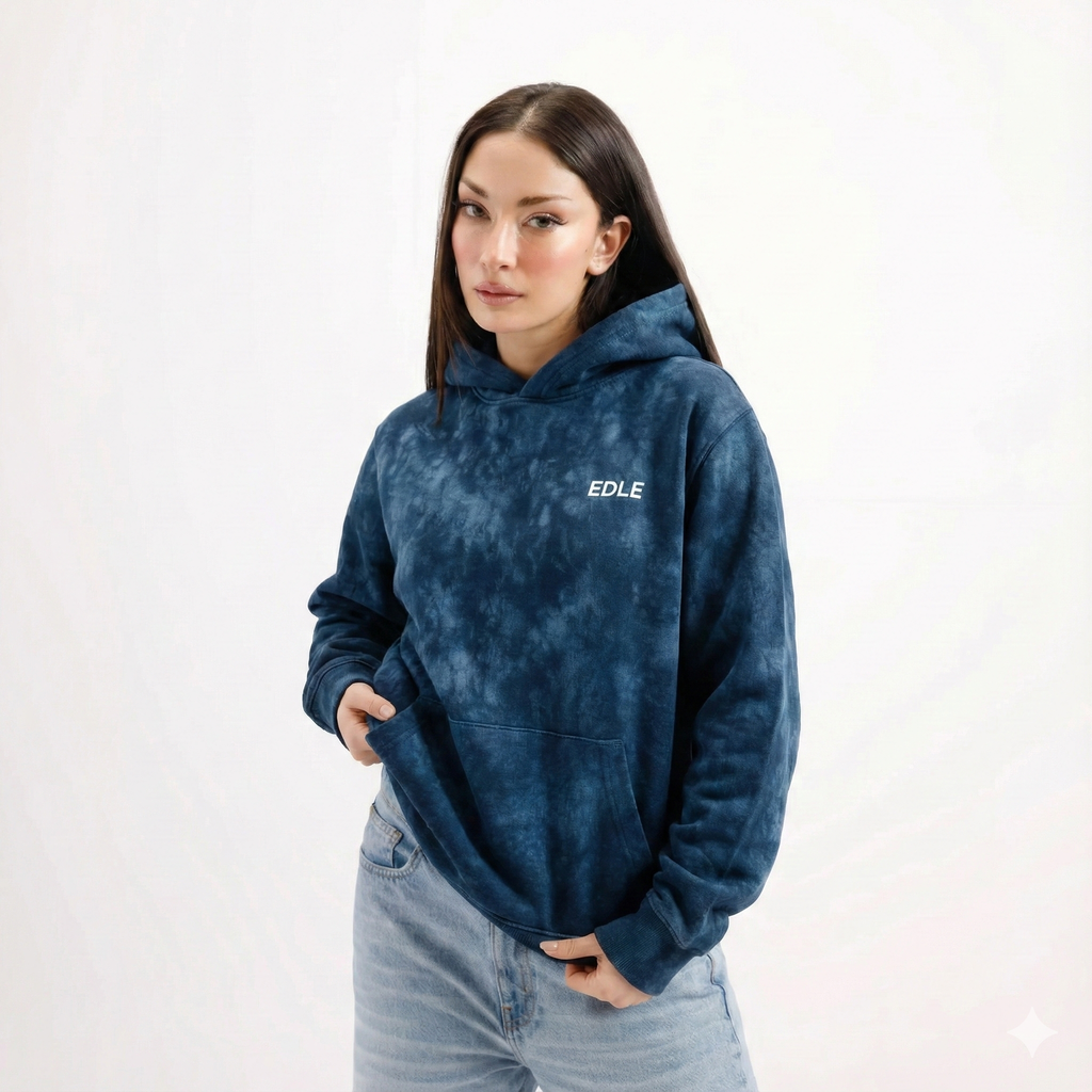 Acid Wash Blue Hoodie