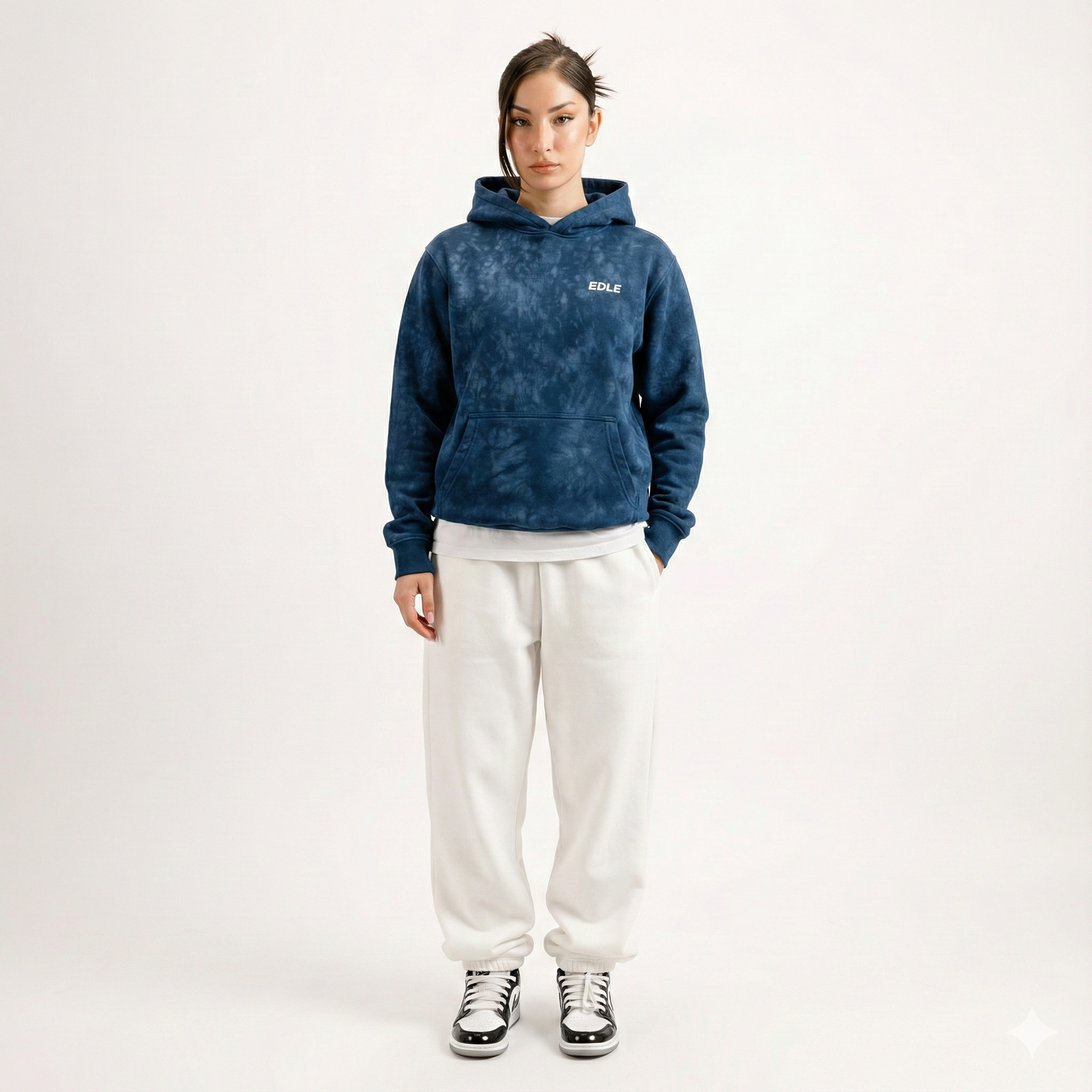 Acid Wash Blue Hoodie