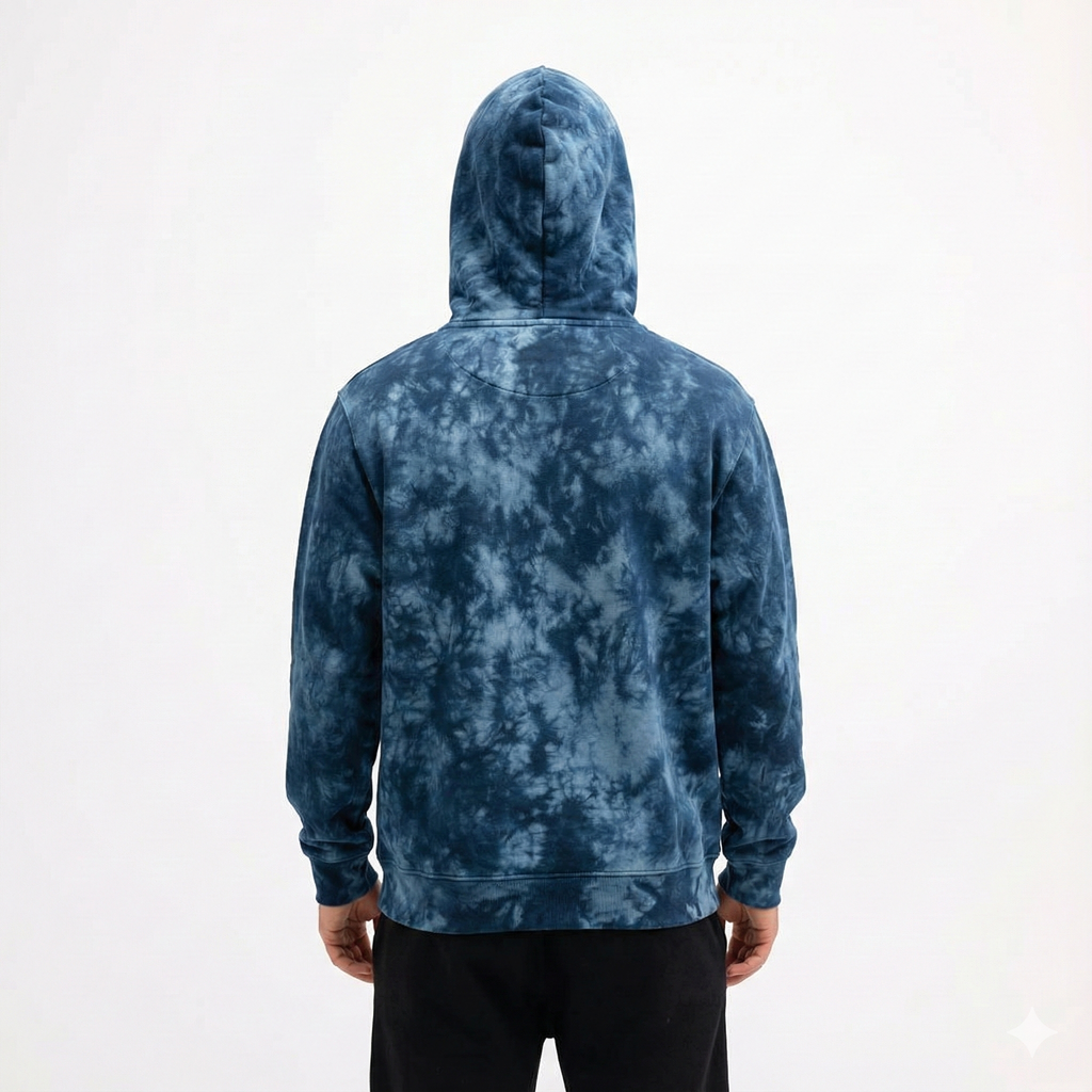 Acid Wash Blue Hoodie