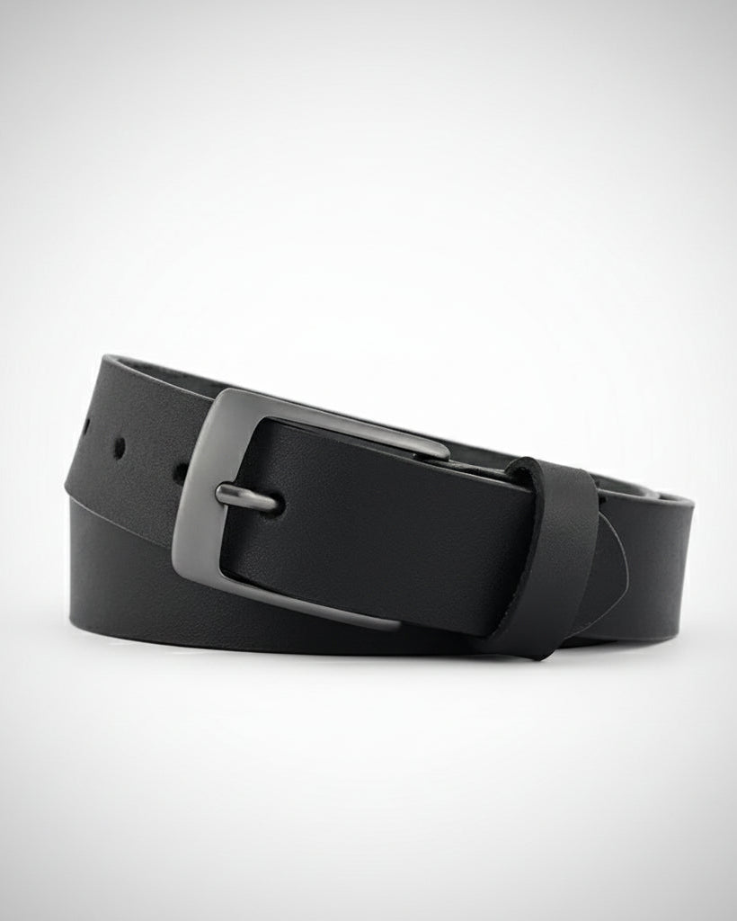 Black Classic Leather Belt