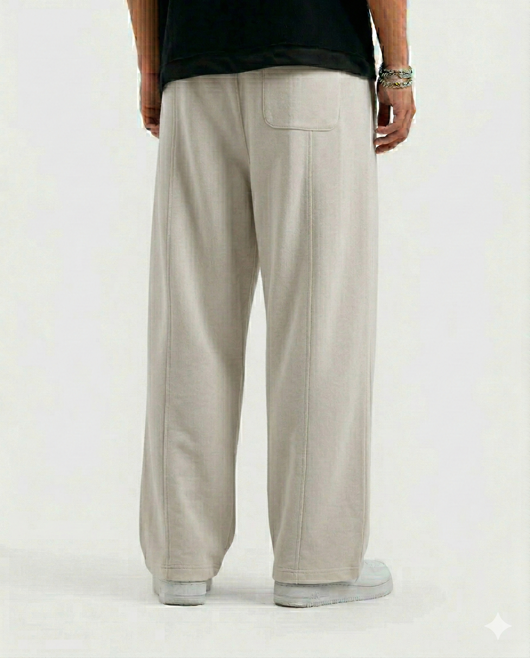 Leathery Crown Cotton Jersi Straight Fit Trouser