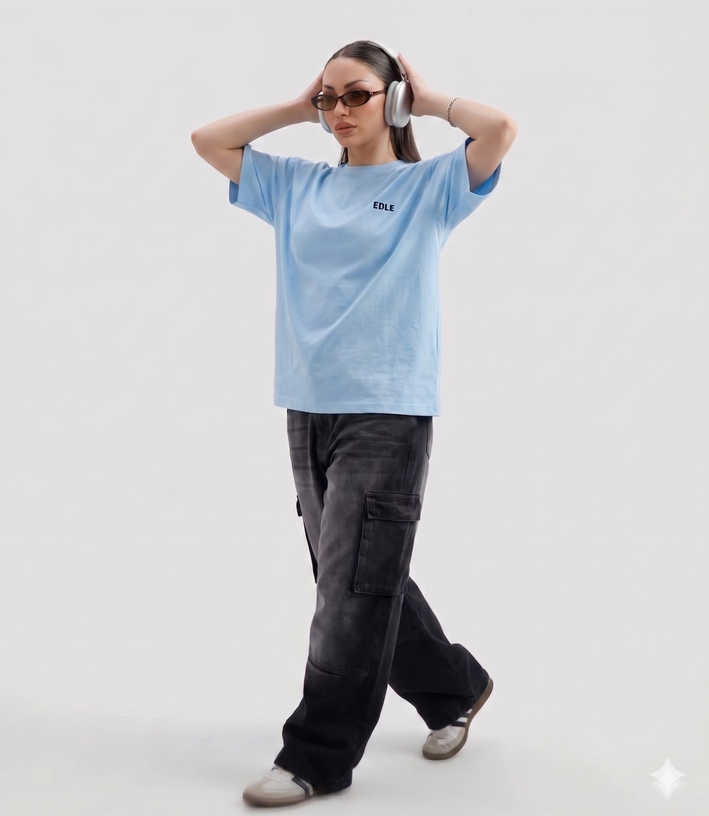Sky Blue Oversized T-shirt