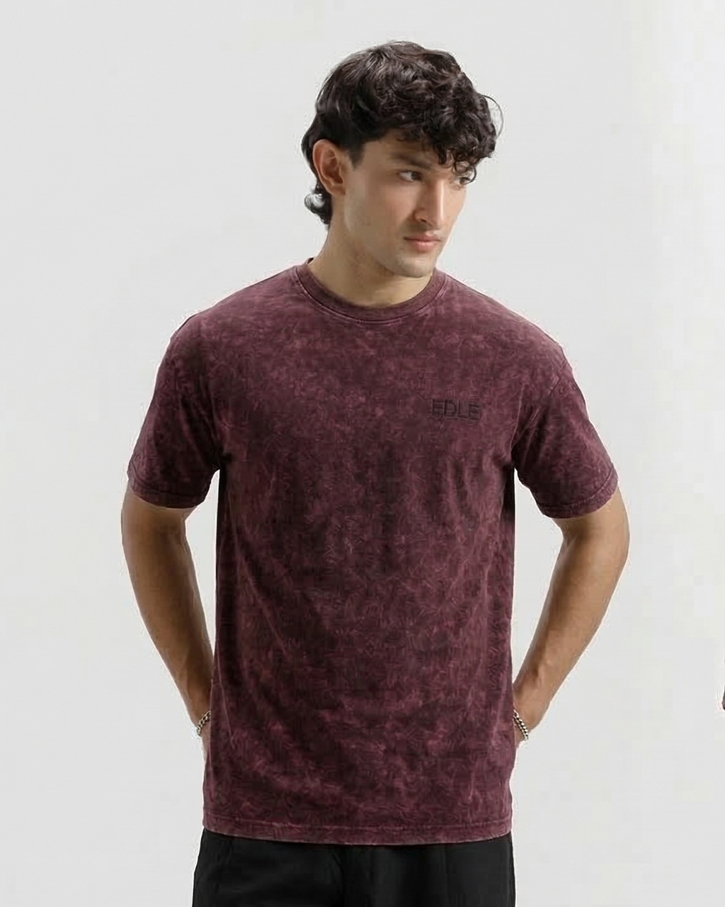 Acid Wash Red Oversized T-shirt