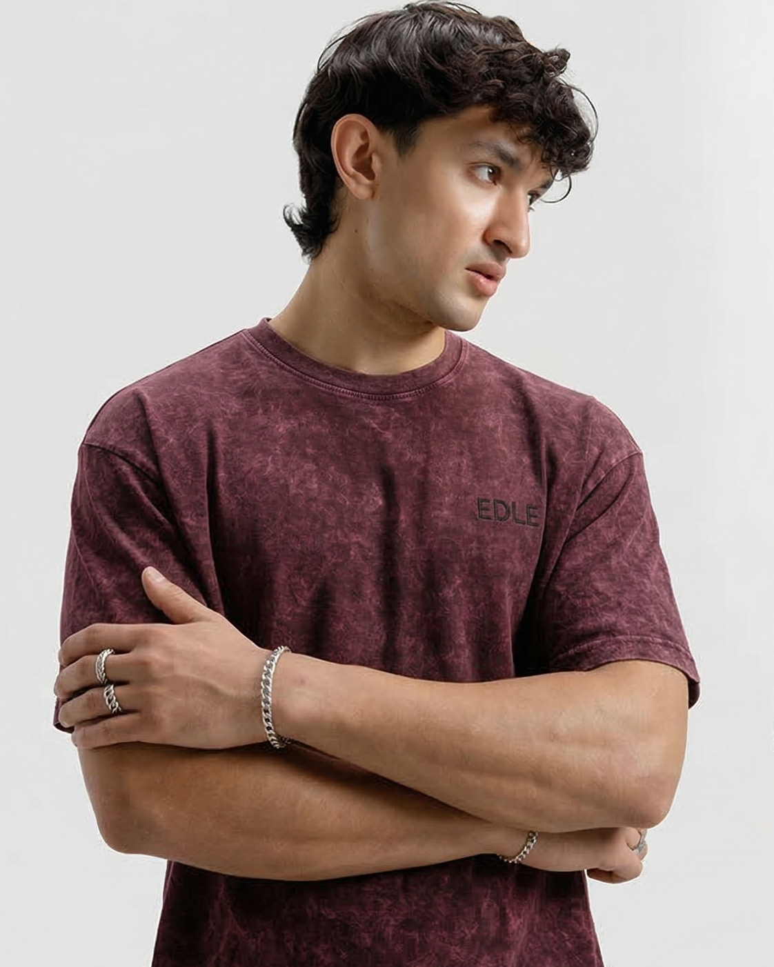 Acid Wash Red Oversized T-shirt