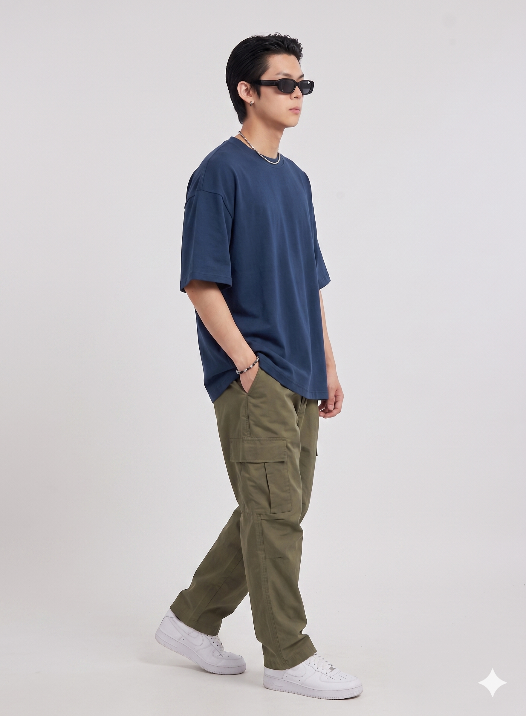 Classic Oversized Tee Blue