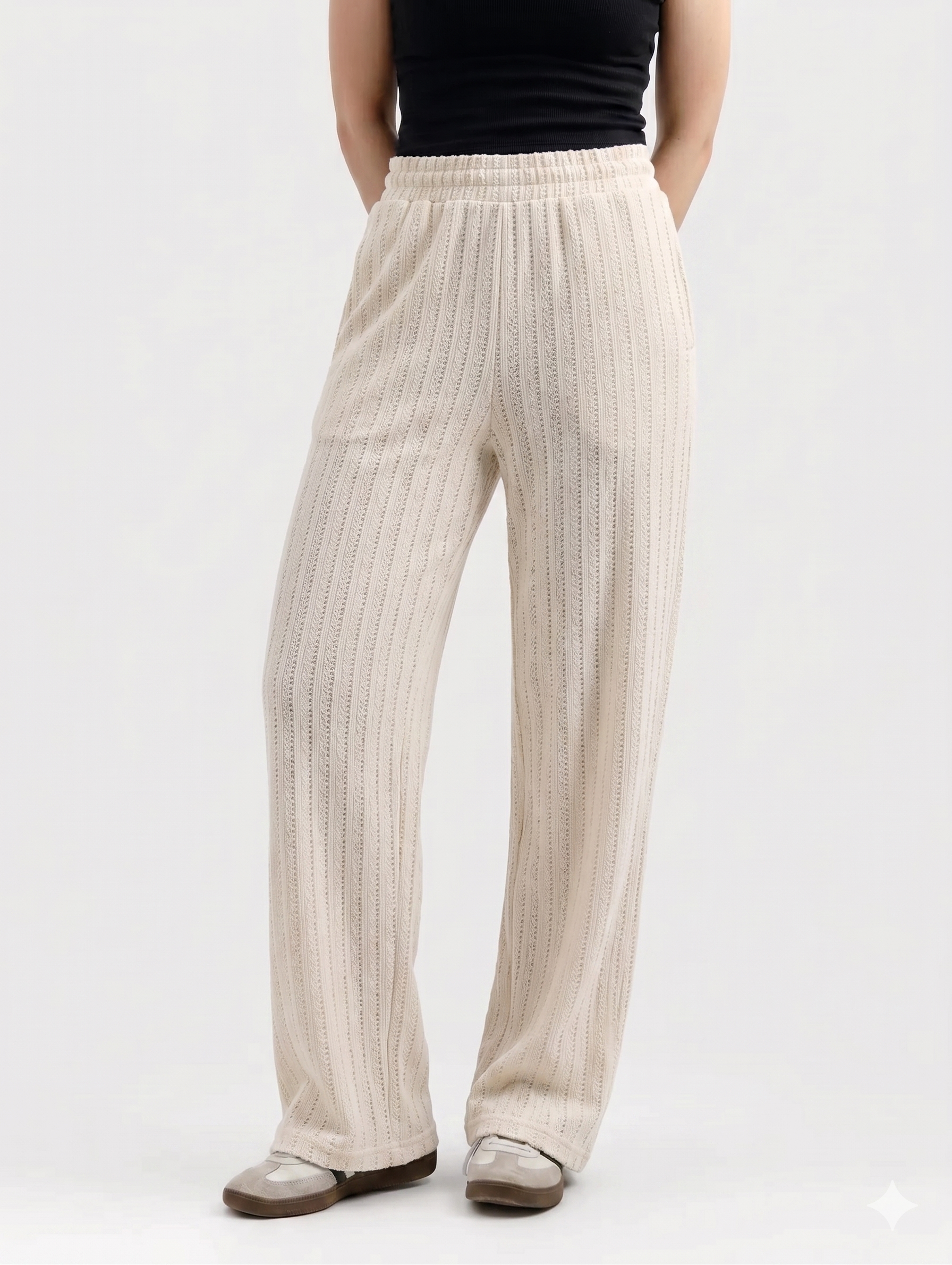 Skin Knitted Cotton Baggy Trouser
