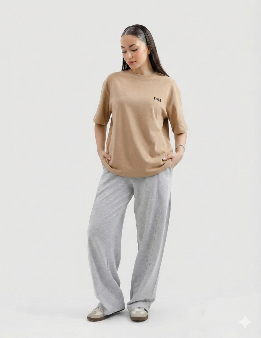 Light Brown Classic Oversized T-shirt