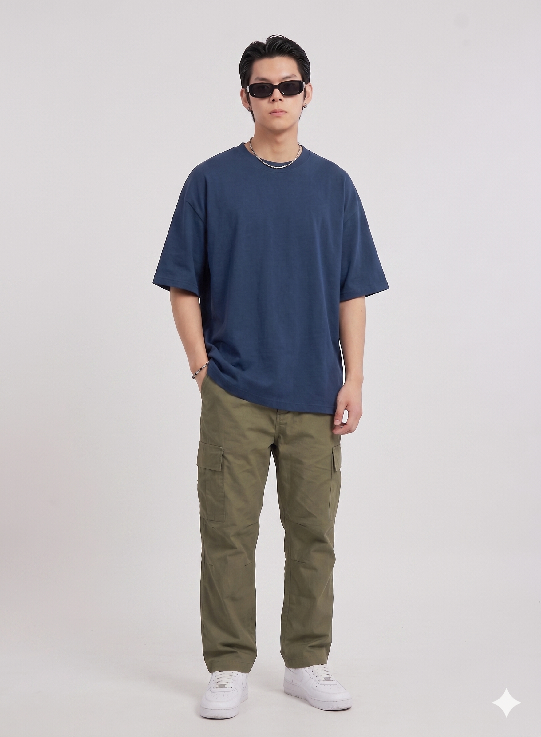 Classic Oversized Tee Blue