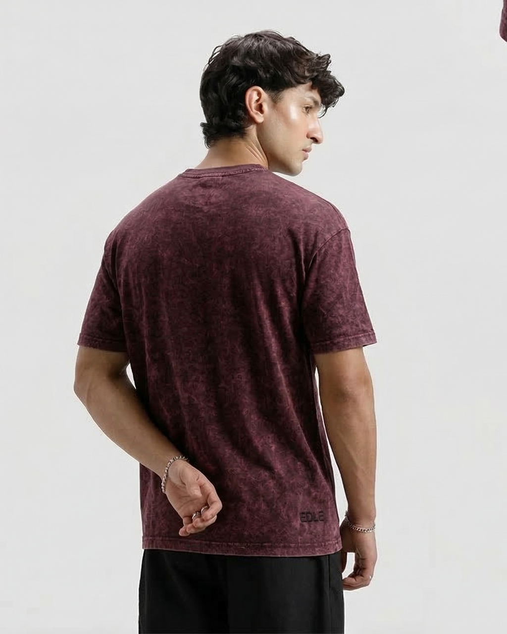 Acid Wash Red Oversized T-shirt