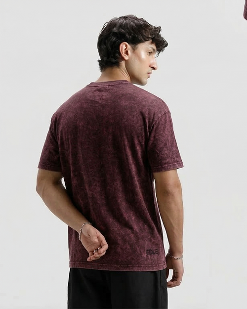 Acid Wash Red Oversized T-shirt