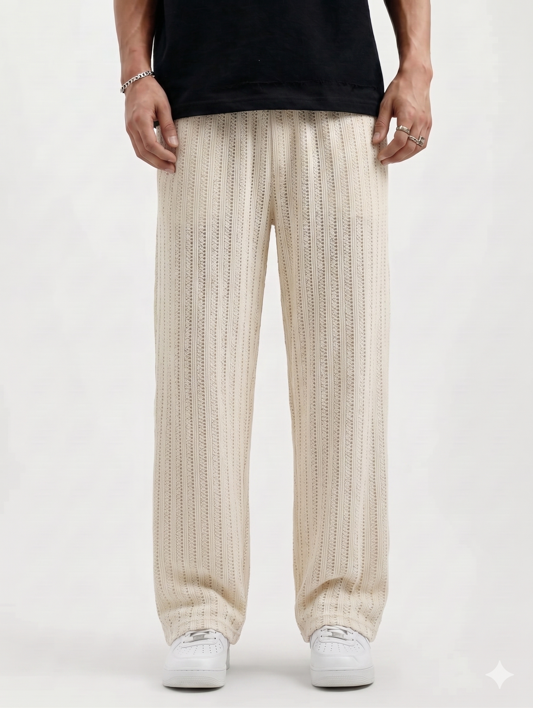 Skin Knitted Cotton Baggy Trouser