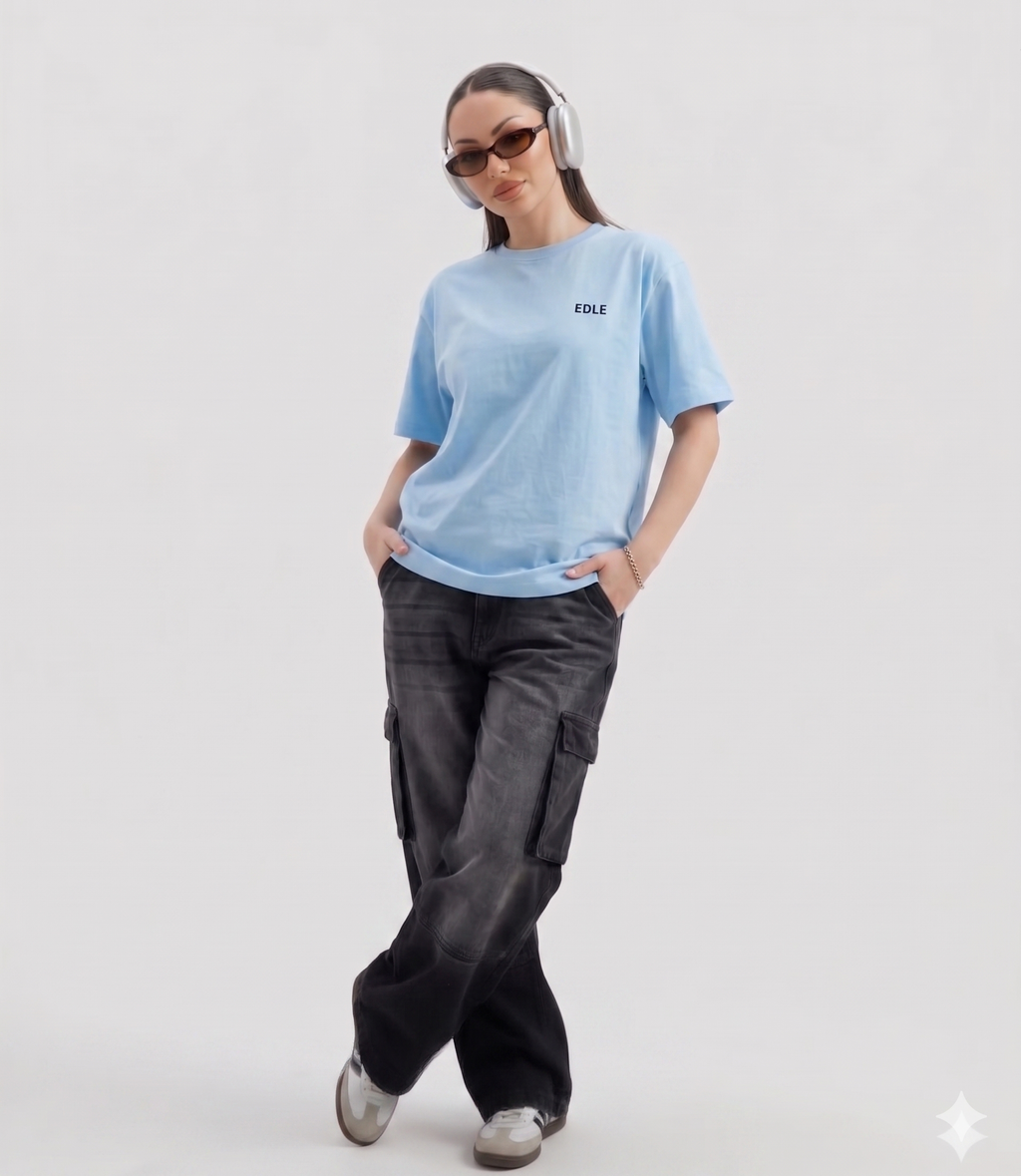 Sky Blue Oversized T-shirt