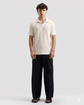 Knitted Cream Imported Cotton Polo