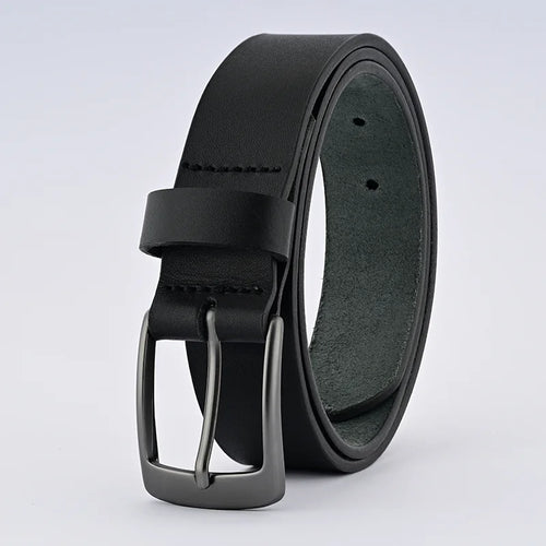 Black Classic Leather Belt