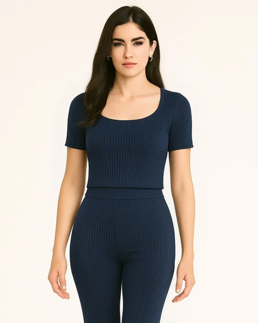 Neavy Blue Half Sleeve Wearing