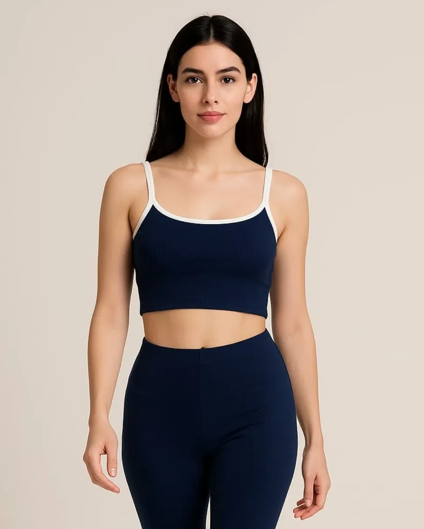 Neavy Blue Sleeveless Wearing