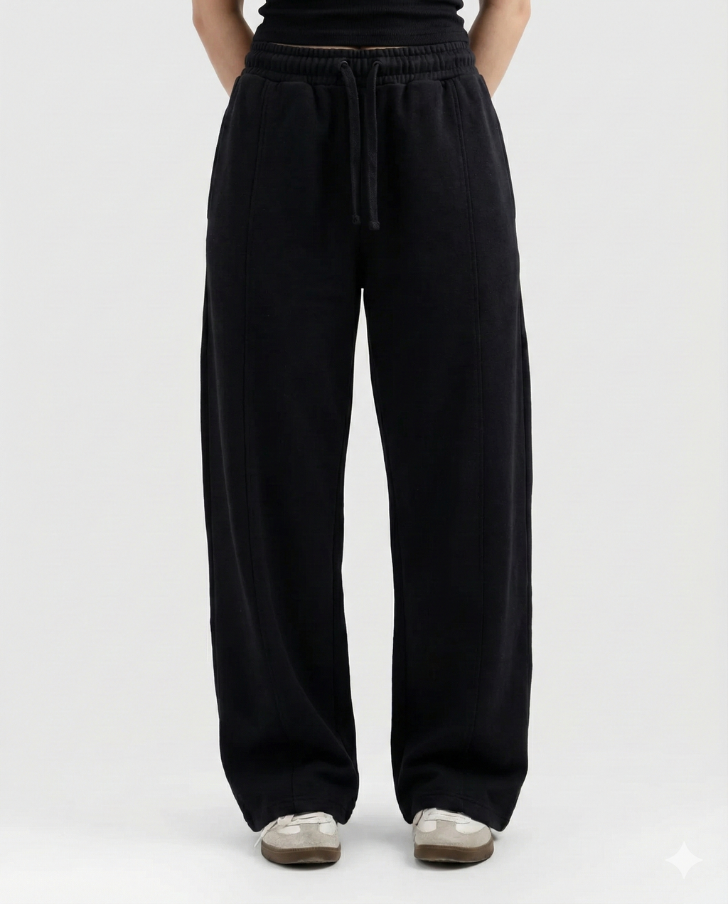 Black Straight Fit Trousers