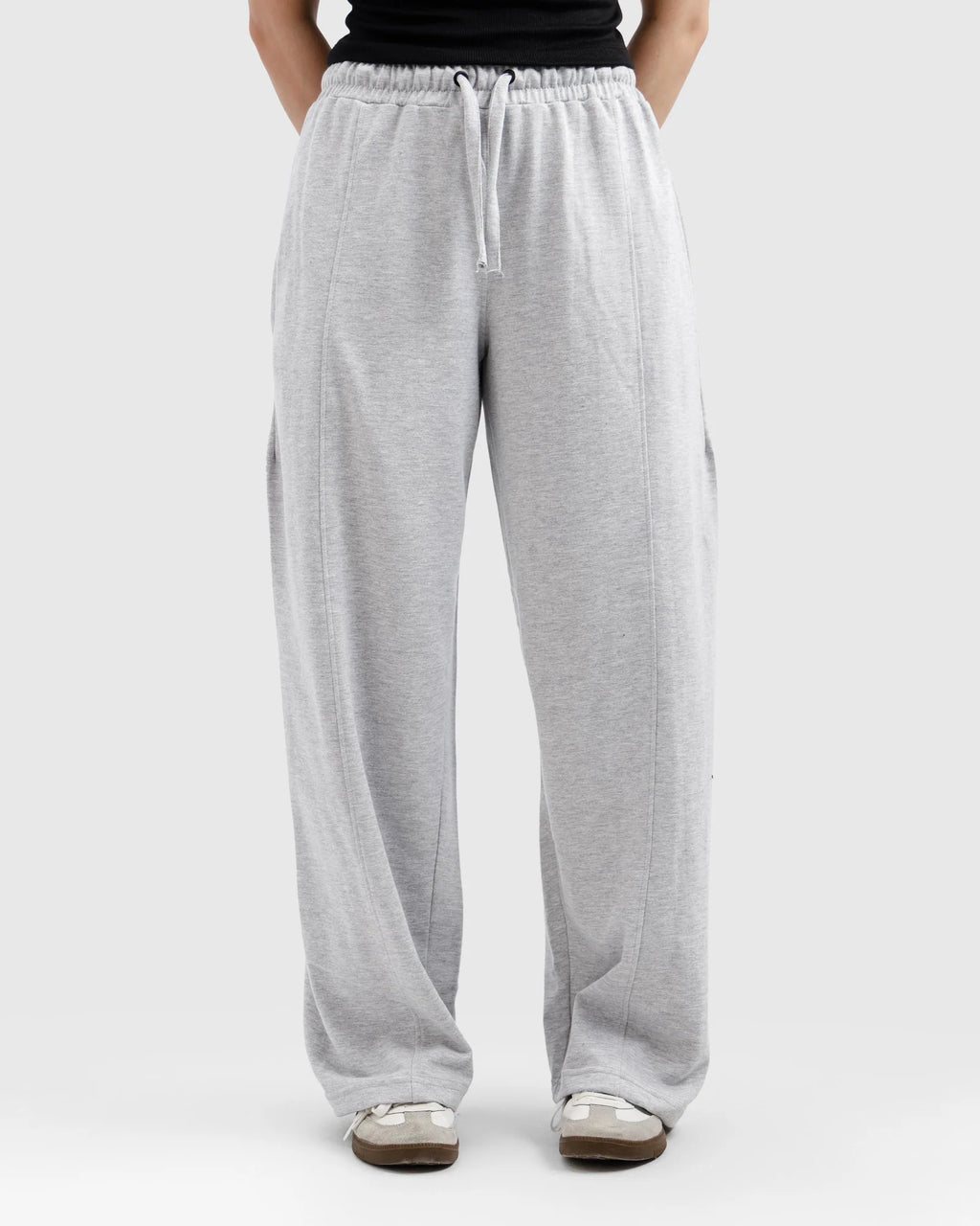 Light Grey Straight Fit Trousers