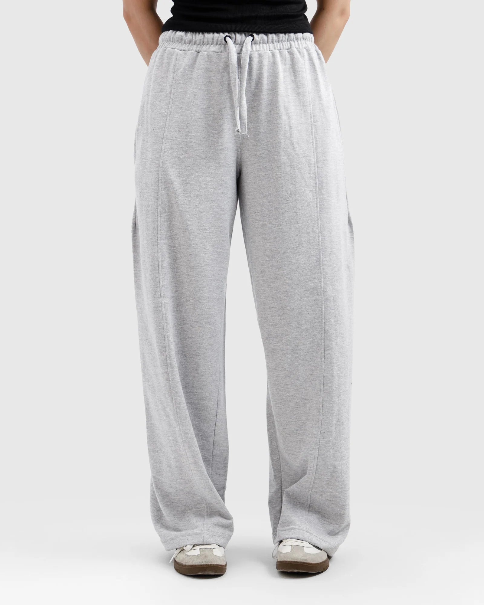 Light Grey Straight Fit Trousers