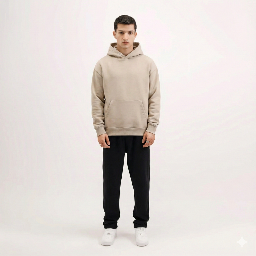 Light Beig Classic Hoodie