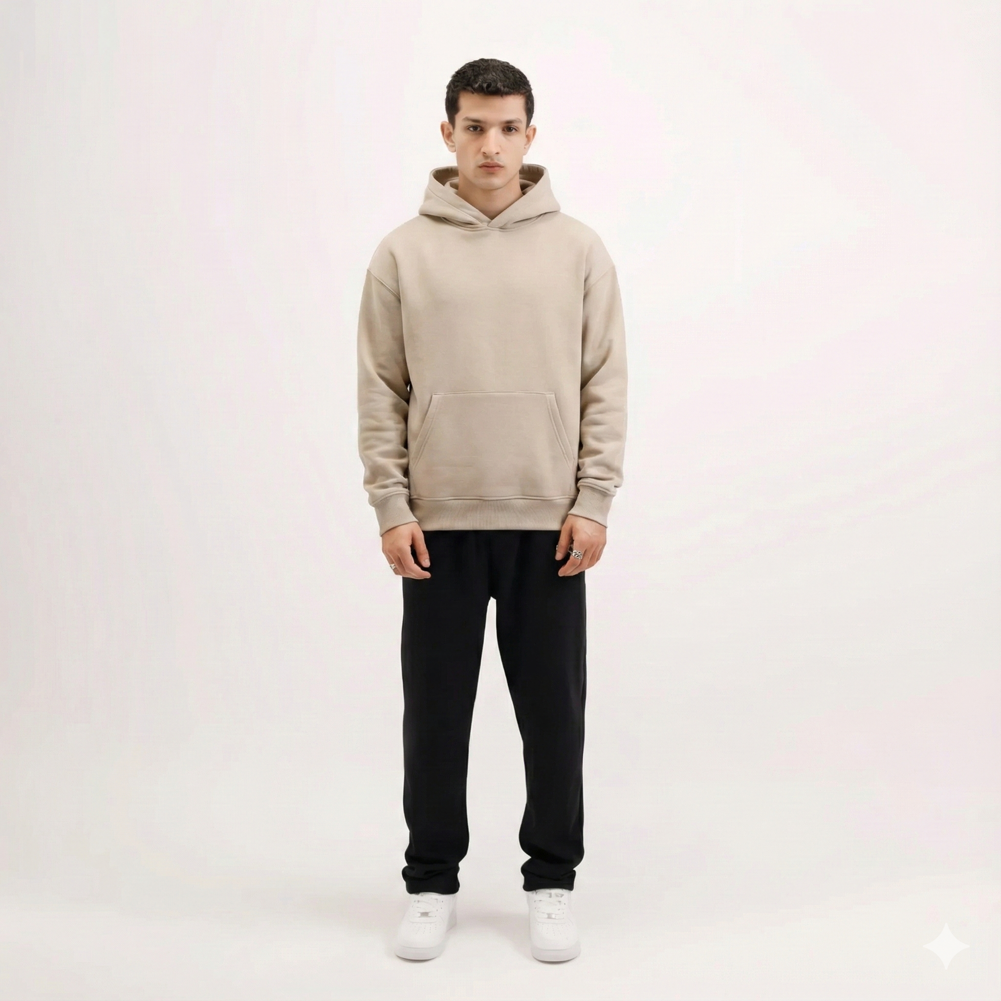 Light Beig Classic Hoodie