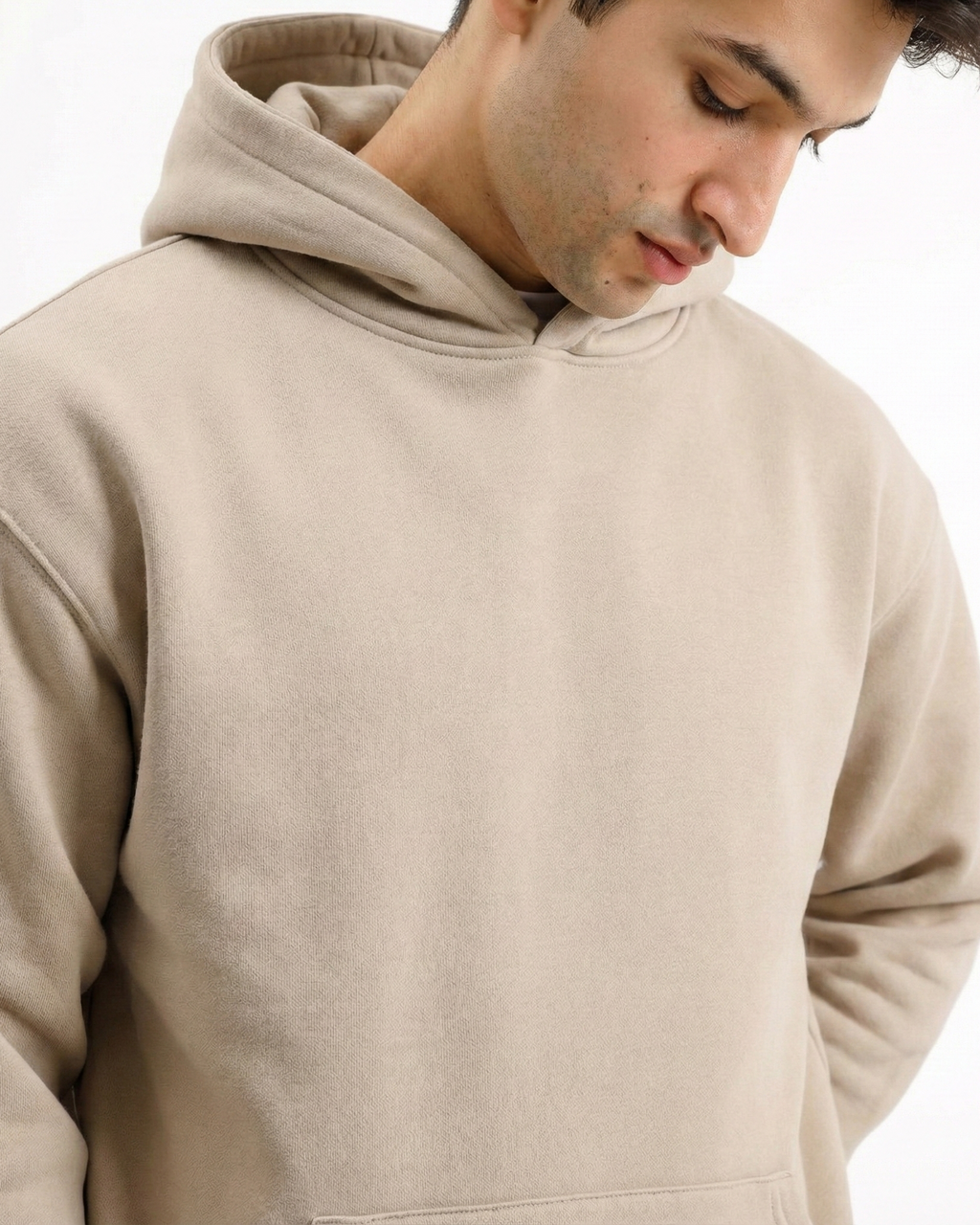 Light Beig Classic Hoodie