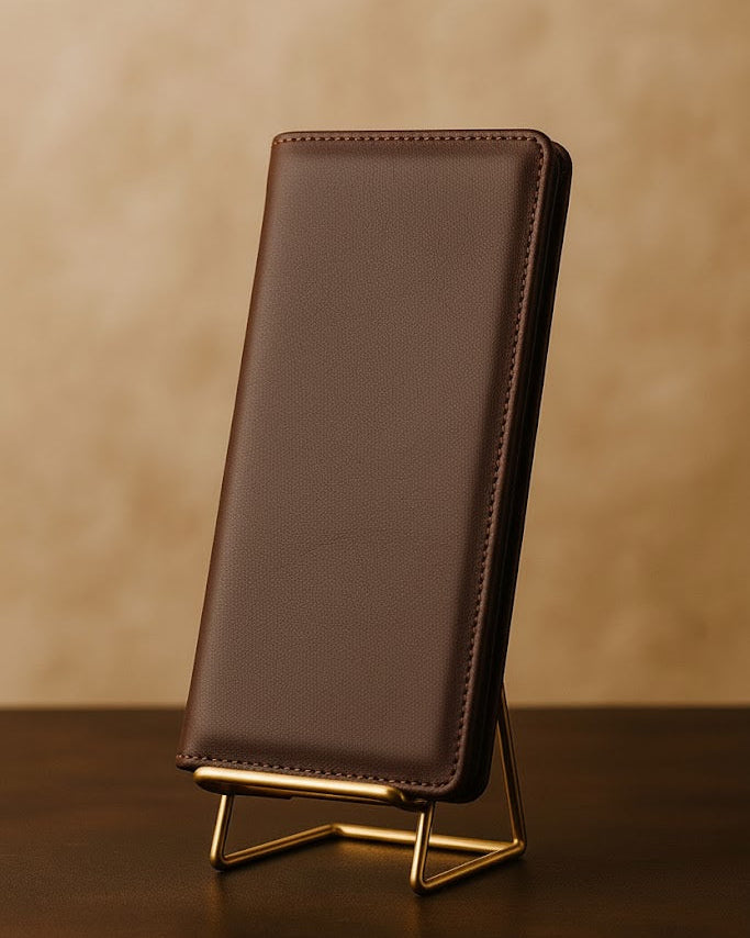 Brown Book Leather Waller